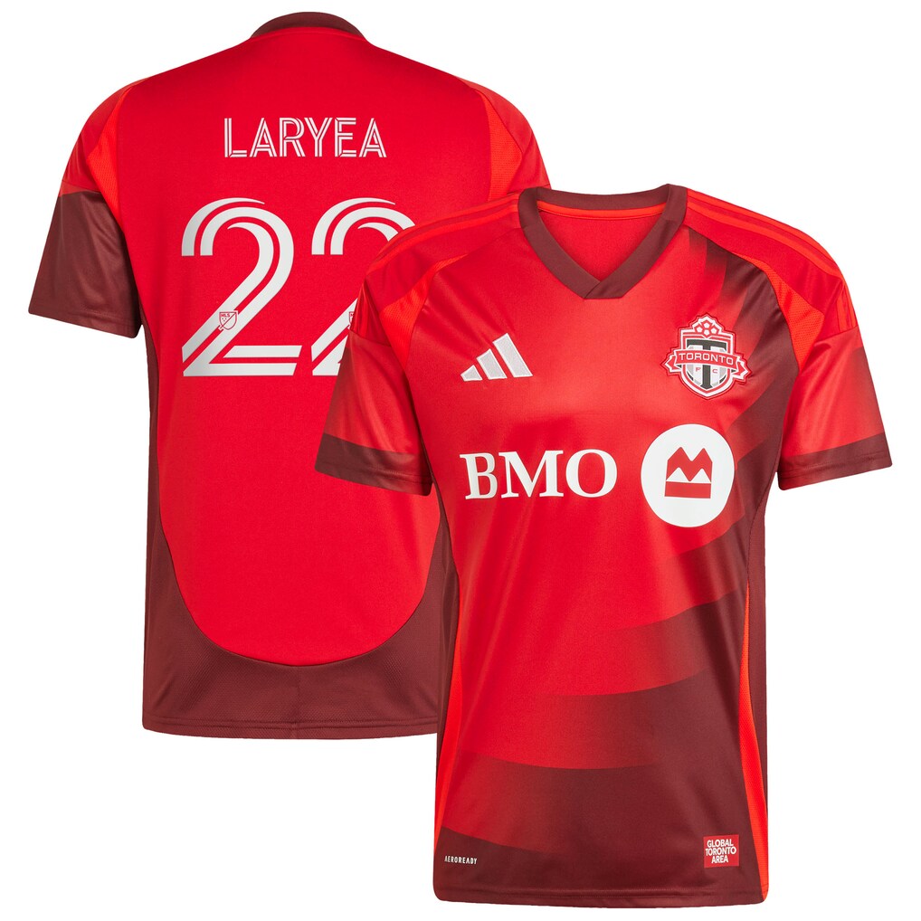 Men's Toronto FC Richie Laryea adidas Red 2025 Club Kit Replica Player Jersey - Ujersey