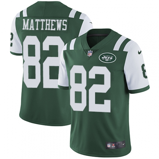 Men's Nike New York Jets #82 Rishard Matthews Green Team Color Vapor Untouchable Limited Player NFL Jersey - Ujersey