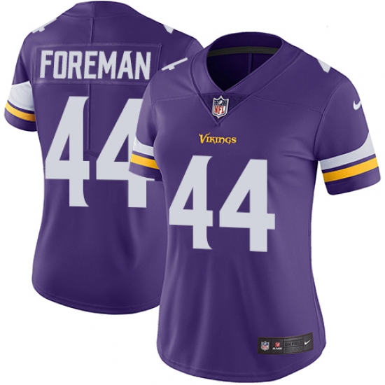 Women's Nike Minnesota Vikings #44 Chuck Foreman Purple Team Color Vapor Untouchable Limited Player NFL Jersey - Ujersey