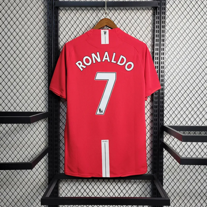 Ronaldo #7 Manchester United Retro Home Football Jersey Shirt 2007/08 - U-jersey