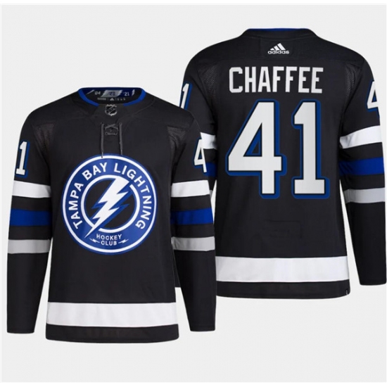 Men's Tampa Bay Lightning #41 Mitchell Chaffee Black 2024 Stadium Series Stitched Jersey - Ujersey