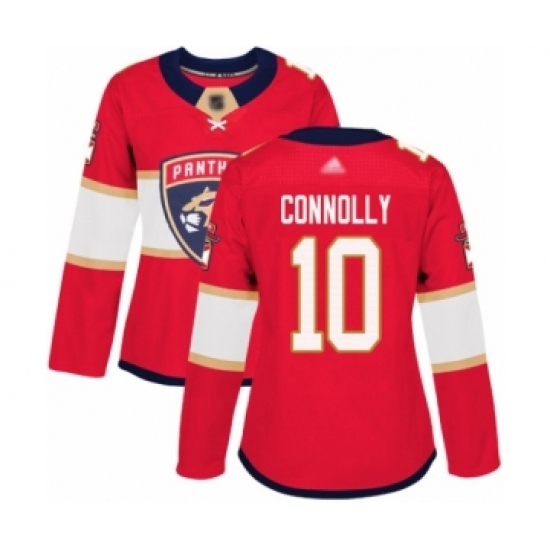 Women's Florida Panthers #10 Brett Connolly Authentic Red Home Hockey Jersey - Ujersey