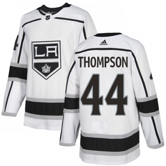 Men's Adidas Los Angeles Kings #44 Nate Thompson Authentic White Away NHL Jersey - Ujersey