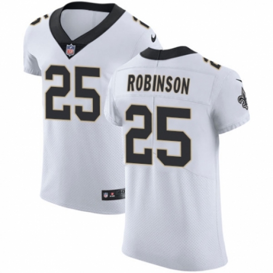 Men's Nike New Orleans Saints #25 Patrick Robinson White Vapor Untouchable Elite Player NFL Jersey - Ujersey