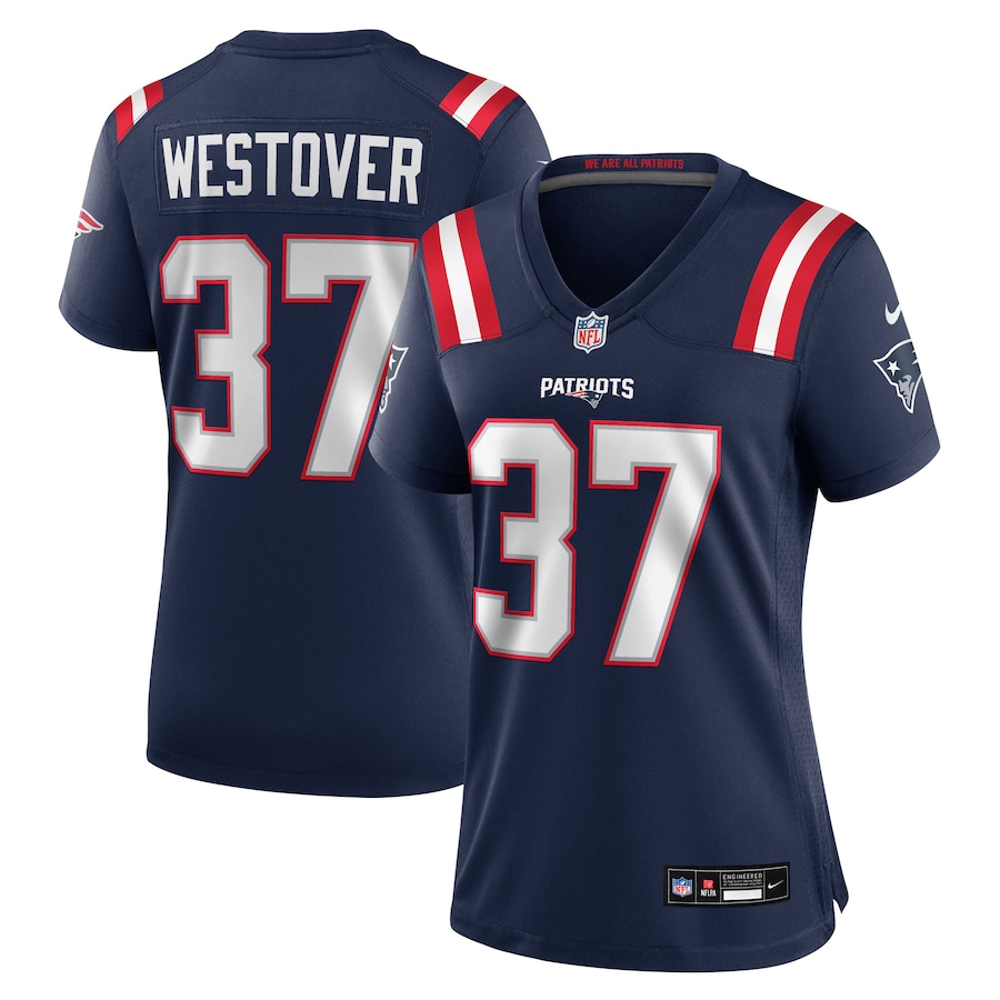 Women's New England Patriots Jack Westover Nike Navy Team Game Jersey - Ujersey