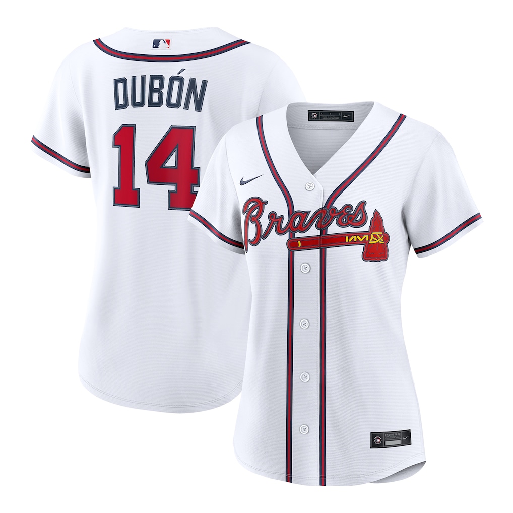 Women's Atlanta Braves Mauricio Dubón Nike White Home Replica Jersey - Ujersey