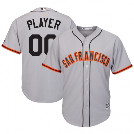 Men's San Francisco Giants Majestic Gray Cool Base Custom Jersey - Ujersey