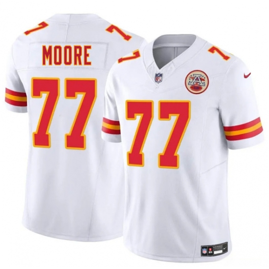 Men's Kansas City Chiefs #77 Jaylon Moore White 2025 F.U.S.E. Vapor Untouchable Limited Football Stitched Jersey - Ujersey