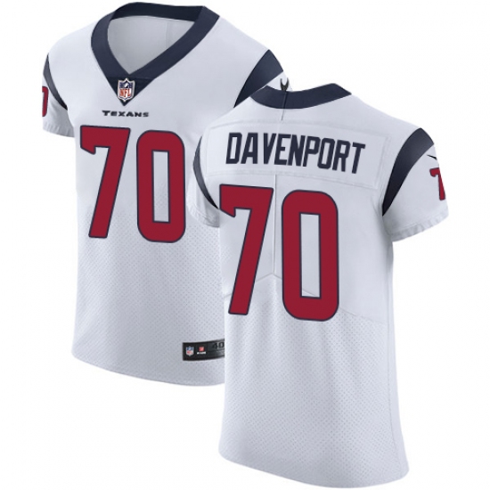 Men's Nike Houston Texans #70 Julien Davenport White Vapor Untouchable Elite Player NFL Jersey - Ujersey