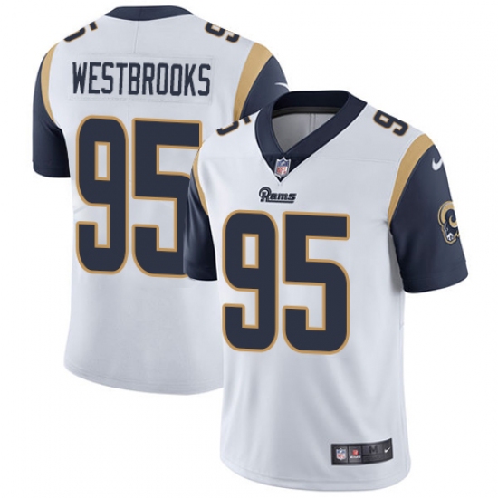 Youth Nike Los Angeles Rams #95 Ethan Westbrooks White Vapor Untouchable Limited Player NFL Jersey - Ujersey