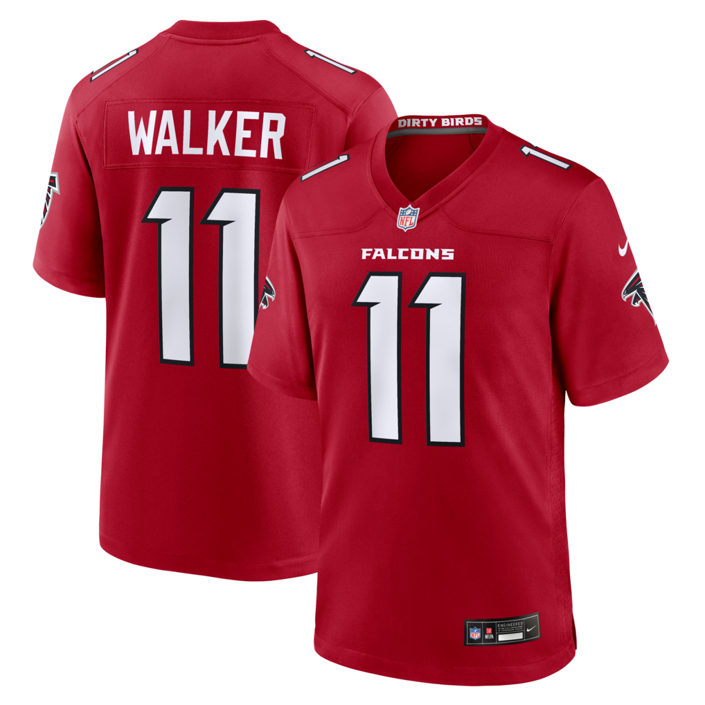 Men's Atlanta Falcons Jalon Walker Nike Red Game Jersey - U-jersey