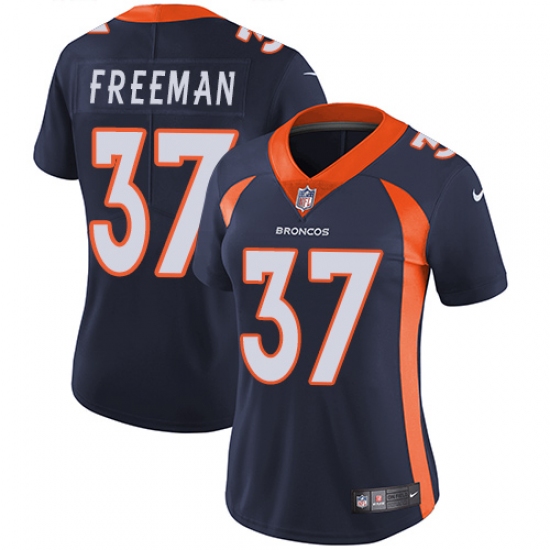 Women's Nike Denver Broncos #37 Royce Freeman Navy Blue Alternate Vapor Untouchable Limited Player NFL Jersey - Ujersey