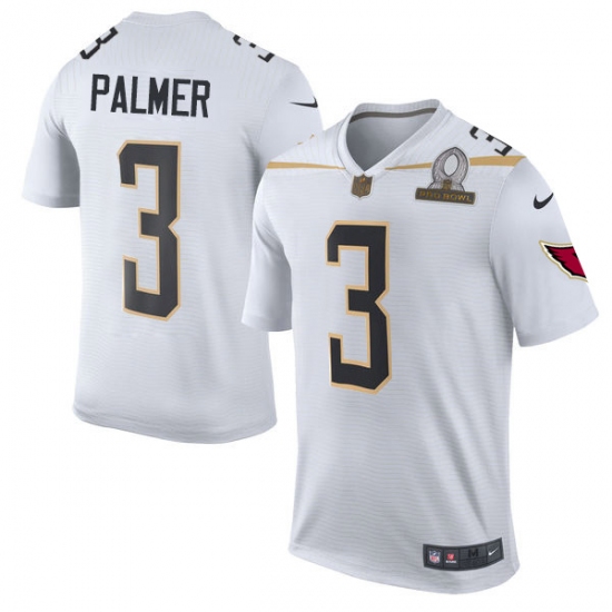 Men's Nike Arizona Cardinals #3 Carson Palmer Elite White Team Rice 2016 Pro Bowl NFL Jersey - Ujersey