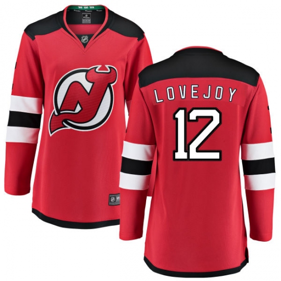 Women's New Jersey Devils #12 Ben Lovejoy Fanatics Branded Red Home Breakaway NHL Jersey - Ujersey