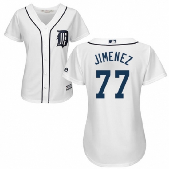 Women's Majestic Detroit Tigers #77 Joe Jimenez Replica White Home Cool Base MLB Jersey - Ujersey