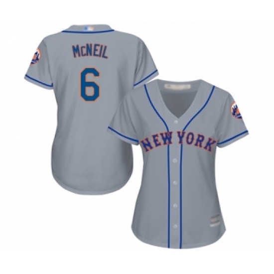 Women's New York Mets #6 Jeff McNeil Authentic Grey Road Cool Base Baseball Jersey - Ujersey