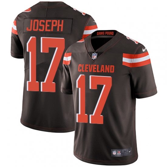 Men's Nike Cleveland Browns #17 Greg Joseph Brown Team Color Vapor Untouchable Limited Player NFL Jersey - Ujersey