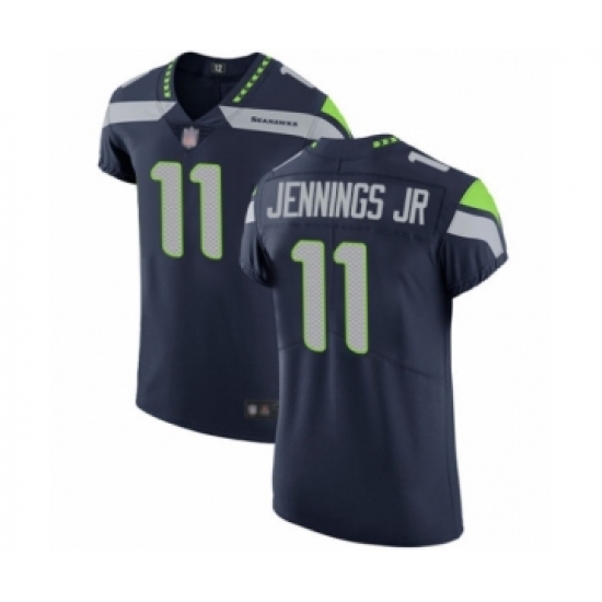 Men's Seattle Seahawks #11 Gary Jennings Jr. Navy Blue Team Color Vapor Untouchable Elite Player Football Jersey - Ujersey