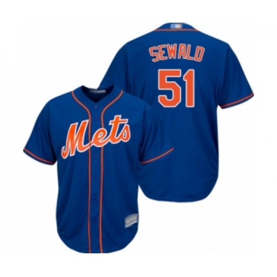 Youth New York Mets #51 Paul Sewald Authentic Royal Blue Alternate Home Cool Base Baseball Player Jersey - Ujersey