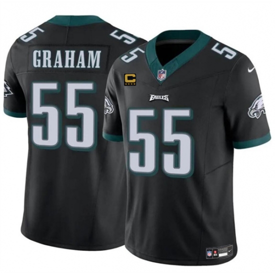 Men's Philadelphia Eagles #55 Brandon Graham Black F.U.S.E With 4-Star C Vapor Untouchable Limited Football Stitched Jersey - Ujersey