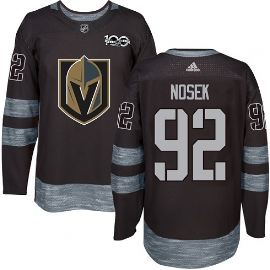 Men's Adidas Vegas Golden Knights #92 Tomas Nosek Authentic Black 1917-2017 100th Anniversary NHL Jersey - Ujersey