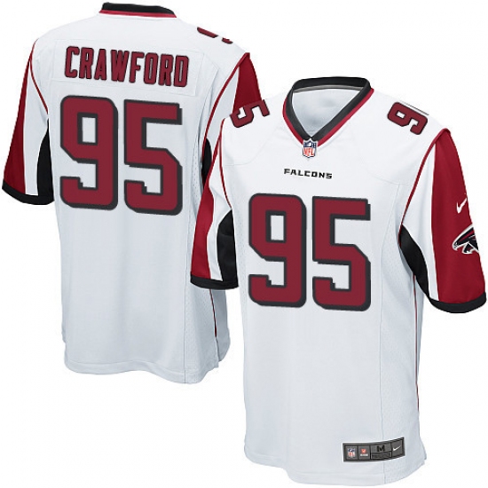 Men's Nike Atlanta Falcons #95 Jack Crawford Game White NFL Jersey - Ujersey