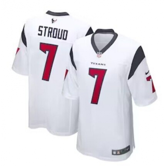 Men's Houston Texans #7 C.J. Stroud Nike White 2023 NFL Draft First Round Pick Limited Jersey - Ujersey