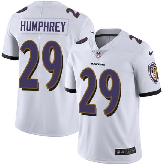 Youth Nike Baltimore Ravens #29 Marlon Humphrey White Vapor Untouchable Limited Player NFL Jersey - Ujersey