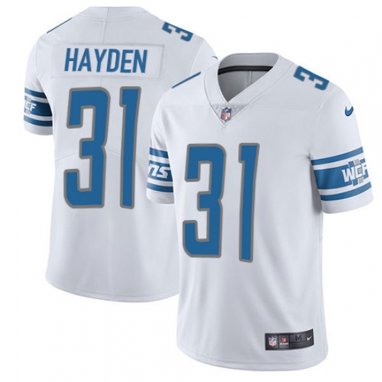 Youth Nike Detroit Lions #31 D.J. Hayden Limited White Vapor Untouchable NFL Jersey - Ujersey