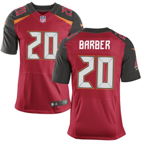 Men's Nike Tampa Bay Buccaneers #20 Ronde Barber Elite Red Team Color NFL Jersey