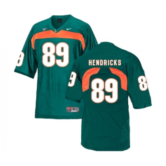 Miami Hurricanes 89 Hendricks Green College Football Jersey - Ujersey