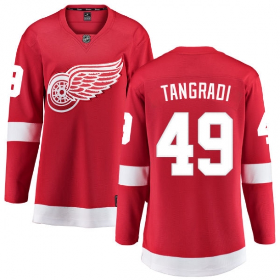 Women's Detroit Red Wings #49 Eric Tangradi Fanatics Branded Red Home Breakaway NHL Jersey - Ujersey