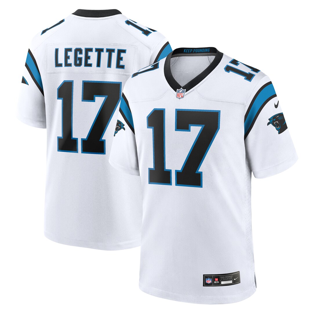 Men's Carolina Panthers Xavier Legette Nike White Game Jersey - Ujersey