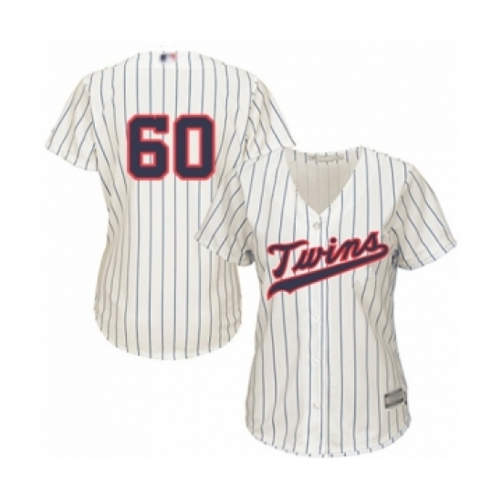Women's Minnesota Twins #60 Jake Cave Authentic Cream Alternate Cool Base Baseball Player Jersey - Ujersey