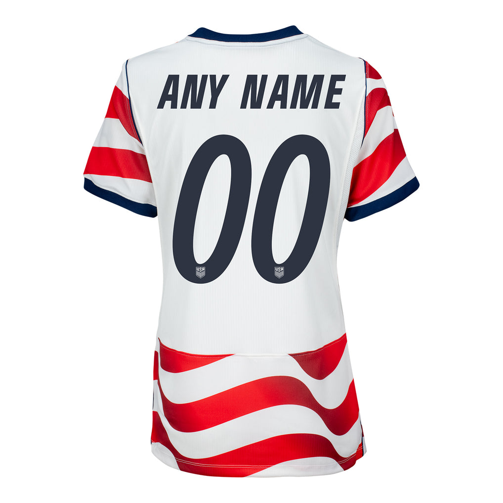 Women's Nike USWNT 2026 Personalized Home Stadium Jersey - Stripes - Ujersey