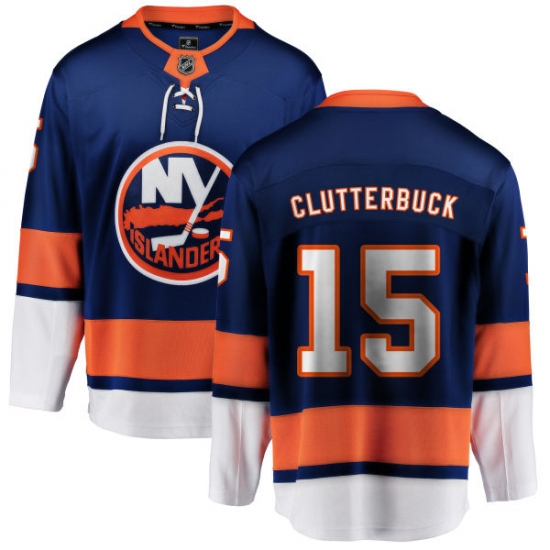 Youth New York Islanders #15 Cal Clutterbuck Fanatics Branded Royal Blue Home Breakaway NHL Jersey - Ujersey