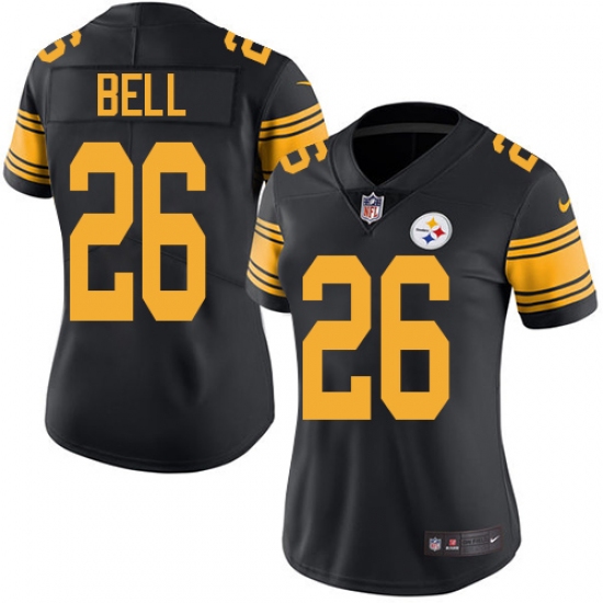 Women's Nike Pittsburgh Steelers #26 Le'Veon Bell Limited Black Rush Vapor Untouchable NFL Jersey - Ujersey
