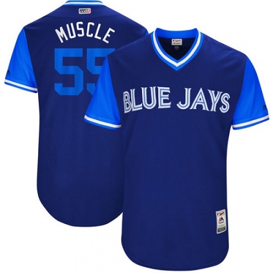 Men's Majestic Toronto Blue Jays #55 Russell Martin 