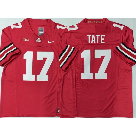 Men's Ohio State Buckeyes #17 Carnell Tate Red 2025 F.U.S.E. Limited Stitched Jersey - Ujersey