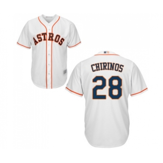 Men's Houston Astros #28 Robinson Chirinos Replica White Home Cool Base Baseball Jersey - Ujersey