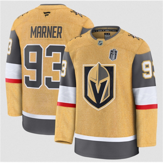 Men's Vegas Golden Knights #93 Mitch Marner Gold 2026 Stanley Cup Final Home Stitched Hockey Jersey - Ujersey