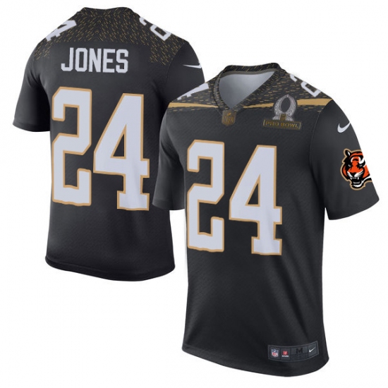 Men's Nike Cincinnati Bengals #24 Adam Jones Elite Black Team Irvin 2016 Pro Bowl NFL Jersey - Ujersey