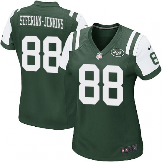 Women's Nike New York Jets #88 Austin Seferian-Jenkins Game Green Team Color NFL Jersey - Ujersey