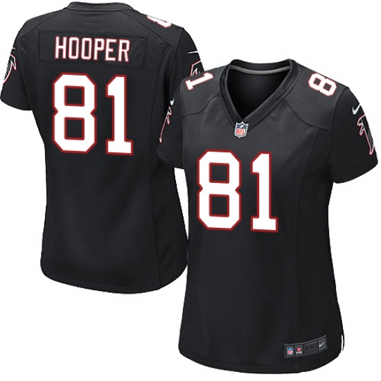Women's Nike Atlanta Falcons #81 Austin Hooper Game Black Alternate NFL Jersey - Ujersey