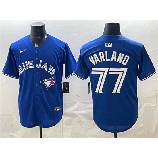 Men's Toronto Blue Jays #77 Louis Varland Royal 2025 Limited Stitched Baseball Jersey - Ujersey