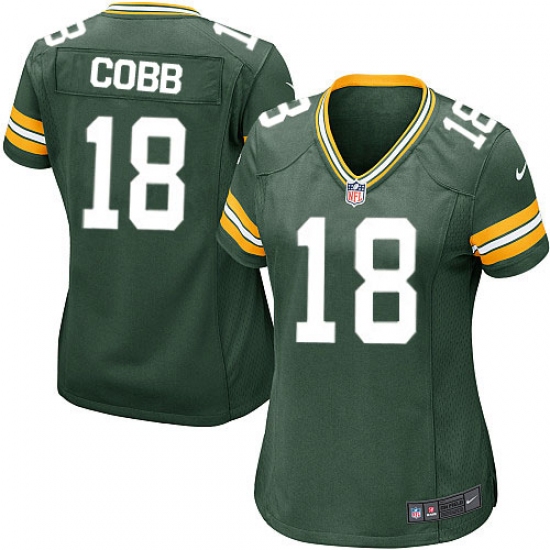 Women's Nike Green Bay Packers #18 Randall Cobb Game Green Team Color NFL Jersey - Ujersey