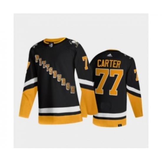 Men's Pittsburgh Penguins #77 Jeff Carter Black 2021-2022 Stitched Jersey - Ujersey