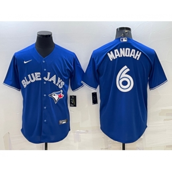 Men's Toronto Blue Jays #6 Alek Manoah Royal Cool Base Stitched Jersey - Ujersey