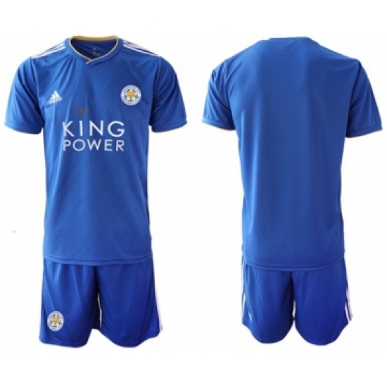 Leicester City Blank Home Soccer Club Jersey