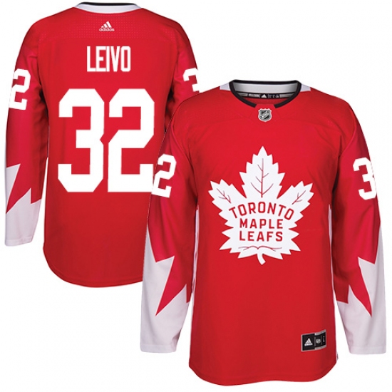 Youth Adidas Toronto Maple Leafs #32 Josh Leivo Authentic Red Alternate NHL Jersey - Ujersey